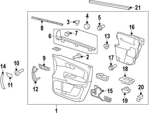 Gmc 11571119 genuine oem factory original door trim panel fastener