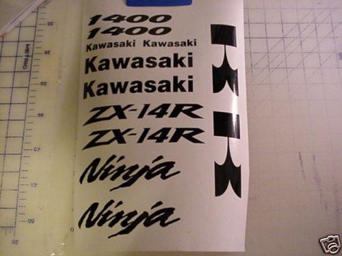 Kawasaki ninja zx14 decal kit 09 08 07 06 05 04 color r