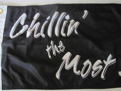 Bike flag 12x18 chillin the most kid rock new cowboy pennant  black