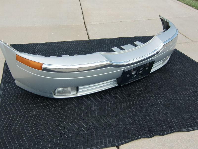 00-02 lincoln ls sport factory front bumper cover w/ chrome trim and light lens 