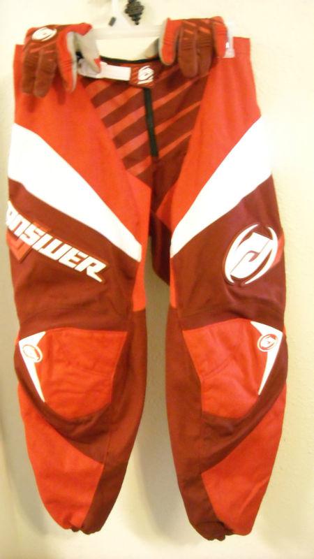 Answer syncron pants motocross racing dirtbike atv & gloves 