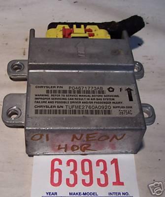 Dodge 01 neon sdn air bag module/unit p04671773ab 2001