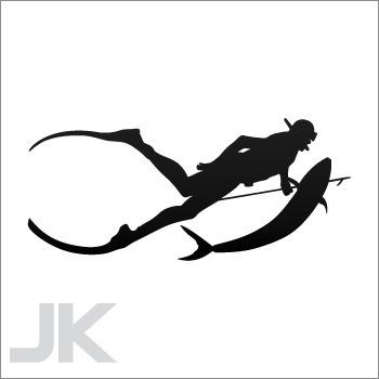 Decals sticker dive diving scuba apnea spearfishing 0502 aga39