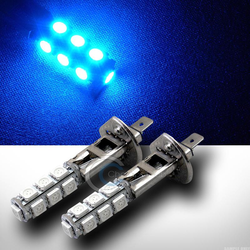 2pc blue h1 13x 5050 smd/smt led car bumper fog/driving light lamp bulbs pair 12