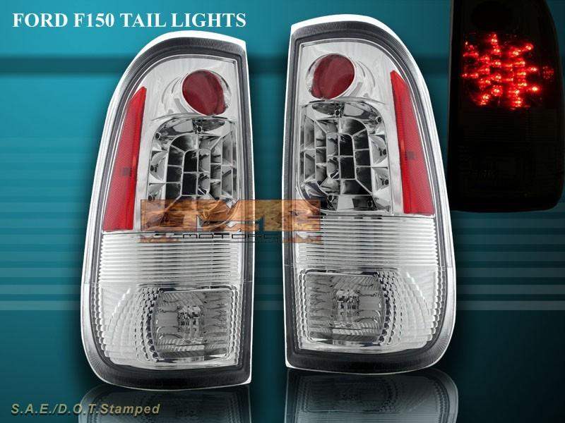 1997-2003 ford f150 f-150 led tail lights clear 02 01 00 99