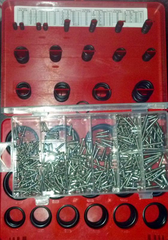 320 pc stainless steel screws + 382 nitrile o-ring assortment multi purpose 