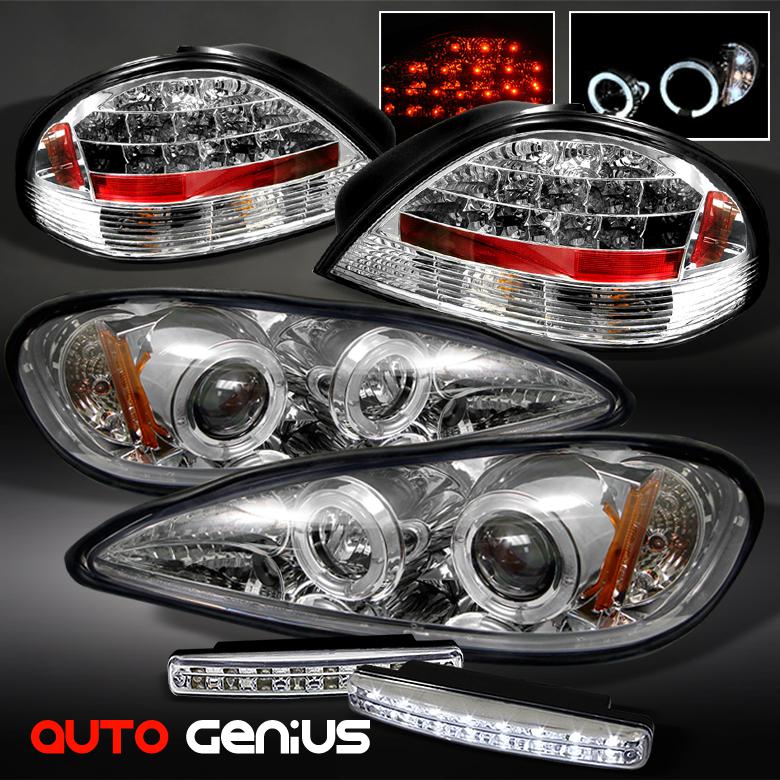 99-05 grand am projector headlights + philips-led tail lights + daytime led drl