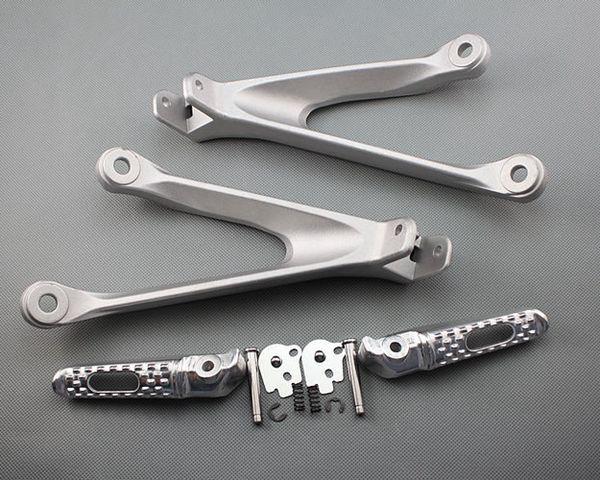 Silver rear passenger foot pegs footrest bracket for honda cbr 1000rr 2008-2011