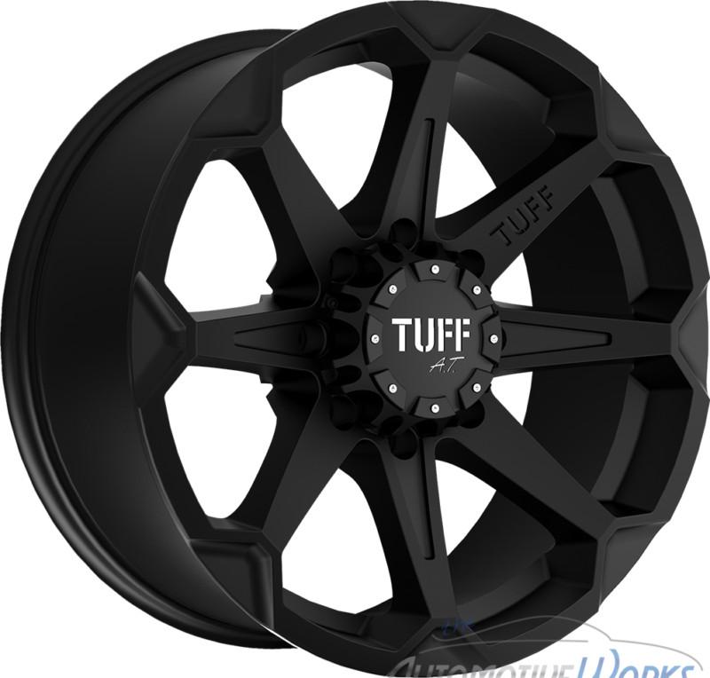 20x9 tuff t05 6x139.7 6x5.5  -13mm matte black rims wheels inch 20"