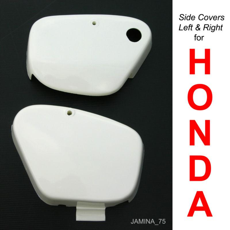 Honda super cub c100 ca100 t c102 ca102 c105 ca105 t white side cover panel pair