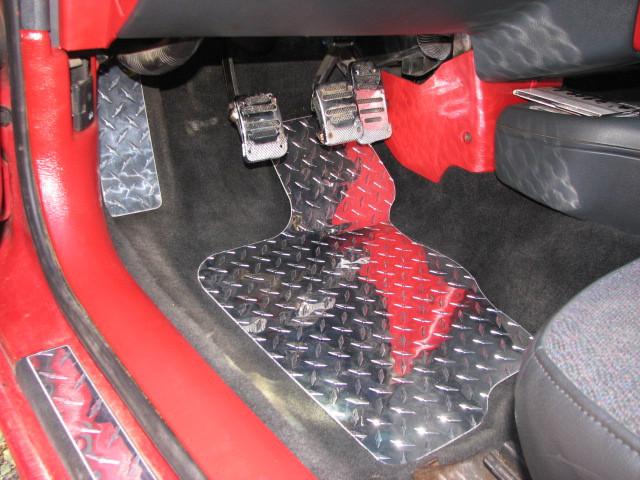 Cavalier  aluminum floor mats. diamond plate metal  custom fit pair