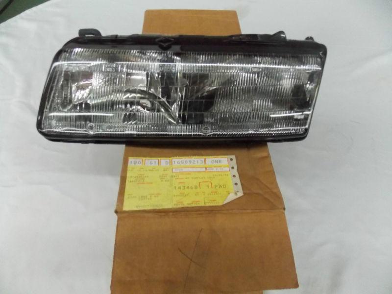 1989 1990 1991 pontiac grand am headlight lens lh 16509213 16516755 nos no reser