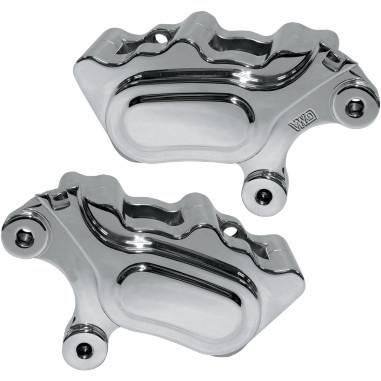 Belt drives ltd gma-500dd-c 4 piston front brake caliper chrome 08-13 harley flh