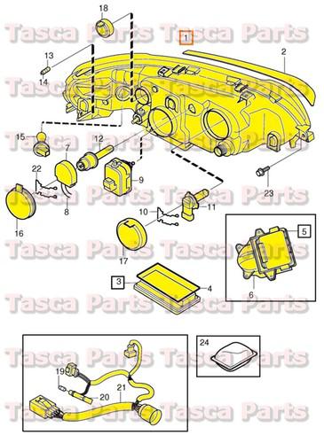 Brand new oem front rh passenger side headlamp light 05-09 volvo s60 #30784257