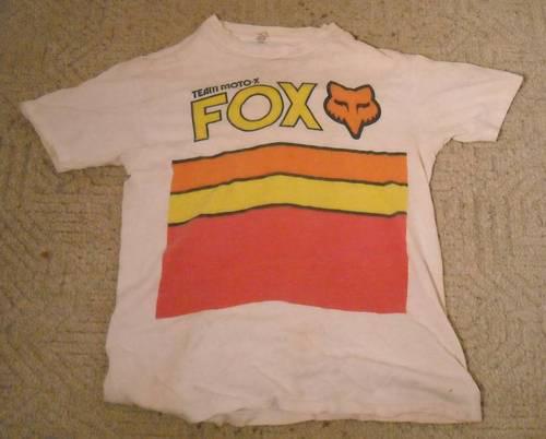 Vintage fox team moto-x t-shirt l 42-44 motorcross motorcycle 1970s-1980s