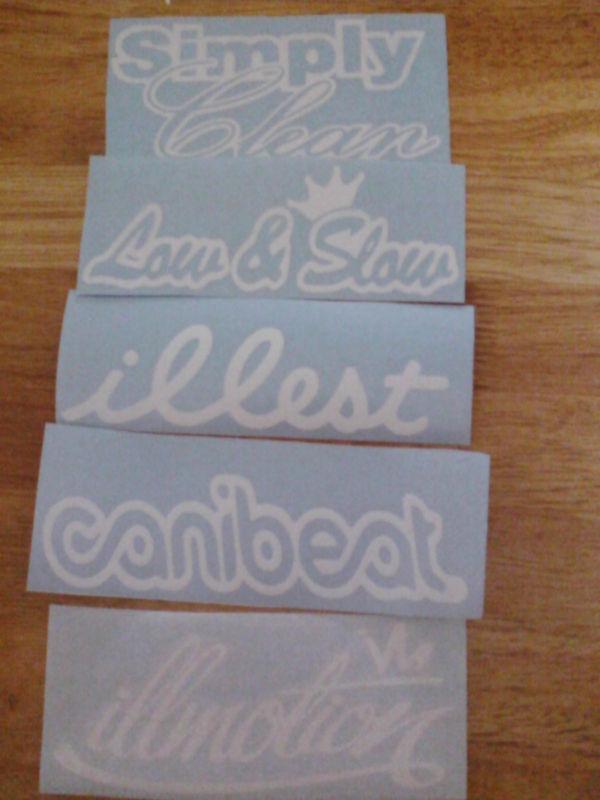 5 stickers simply clean illest canibeat illmotion low&slow free shipping jdm