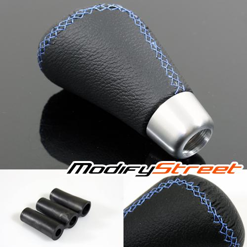 Universal fit jdm racing style high performance black leather manual shift knob