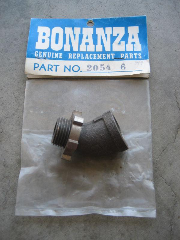 Bonanza minibike original 4hp exhaust elbow nos  rare item!