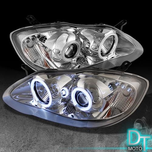 03-08 toyota corolla ccfl halo projector headlights lights lamps left+right