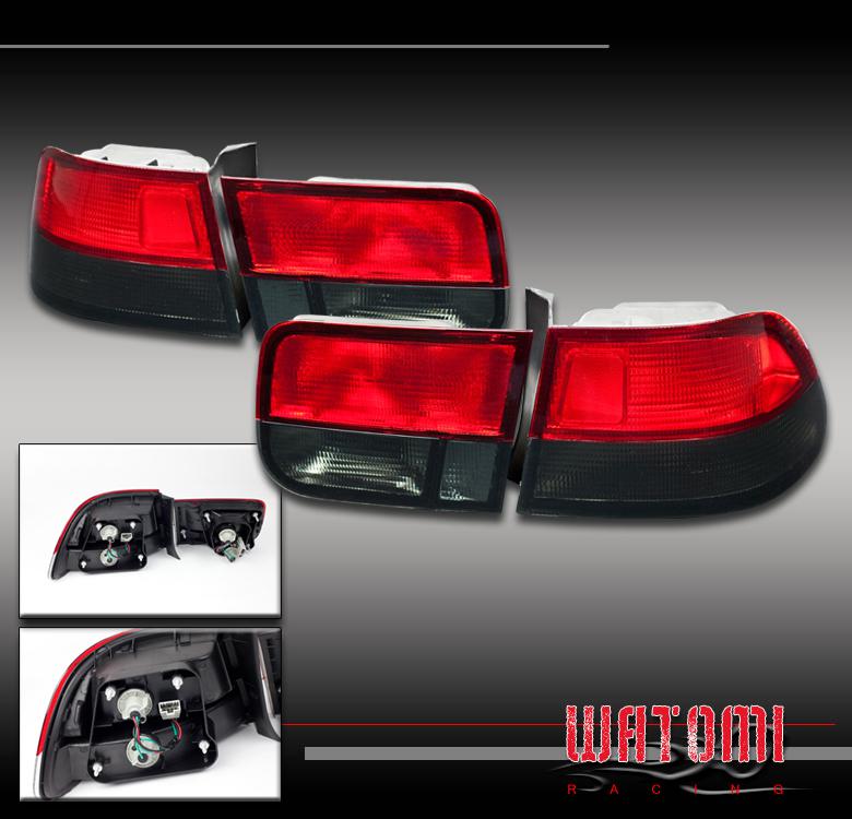 96-00 honda civic dx coupe altezza tail light red/smoke