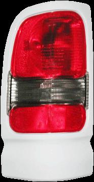 Ram tail light brake lamp lens/housing rear driver side left lh w/ white trim