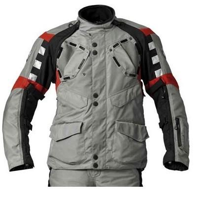 Bmw genuine motorcycle motorrad rallye jacket men's grey / red eu 48 us 38