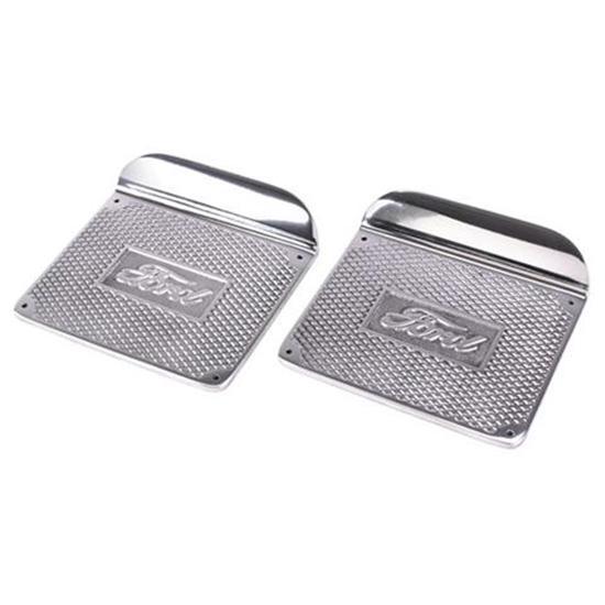 New polished aluminum diamond step plate w/ ford script