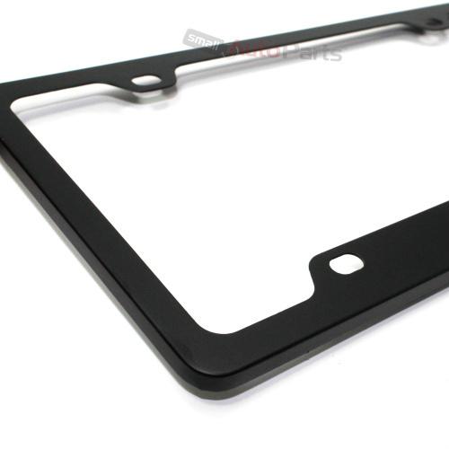 Matte black elegant look metal custom license plate tag frame for auto-car-truck