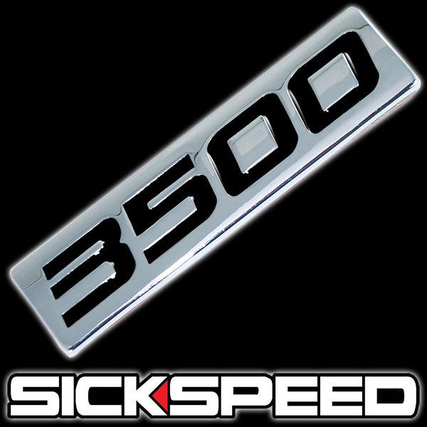 Chrome/black metal 3500 series engine motor swap badge for tailgate hood door