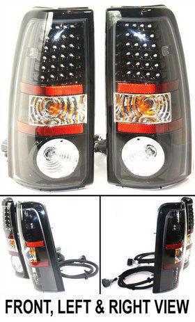 Clear and red lens new tail lamp set of 2 with bulbs right & left hand led pair