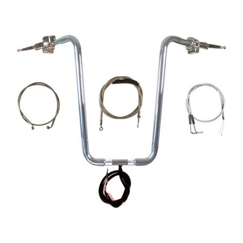 1 1/4" chrome narrow 18" ape hangers kit harley-davidson sportster  2004-2013