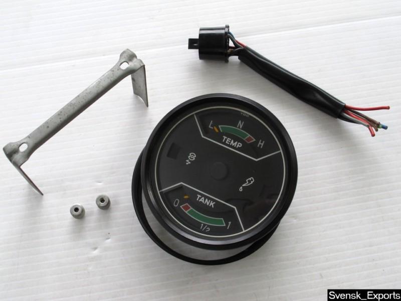 Saab 95 96 97 sonett gas fuel temperature water coolant gauge gauges w/ hardware