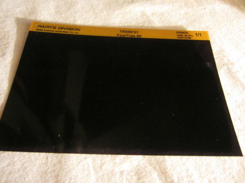 2001 honda atv trx90 fourtrax 90 microfiche parts catalog trx 90