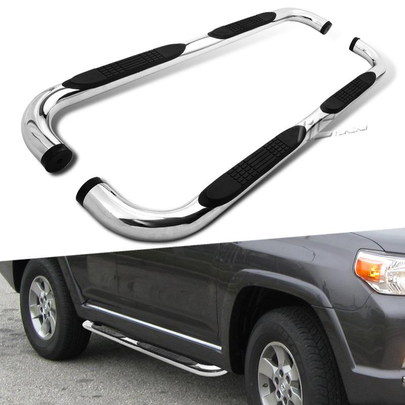 2010 2011 2012 2013 toyota 4runner black side steps 3" tubes nerf bars running