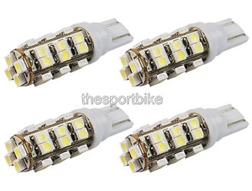 4pcs tail blub 12v white 1210 28*smd led white light t10 168 194 car wedge new