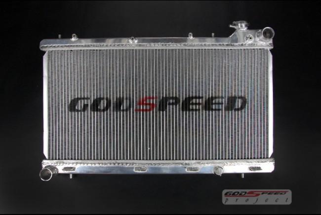 Godspeed 92-01 subaru impreza wrx sti 2.5rs ej20 2 row racing aluminum radiator