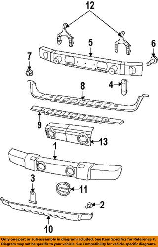 Jeep oem 68003314aa front bumper-bumper cover stud plate