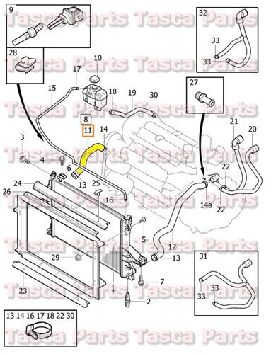 Brand new oem upper radiator hose 1998-2009 volvo s60 v70 v70xc #30680912