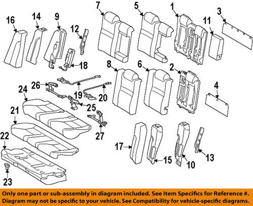 Toyota oem 7166506051 rear seat-armrest pad