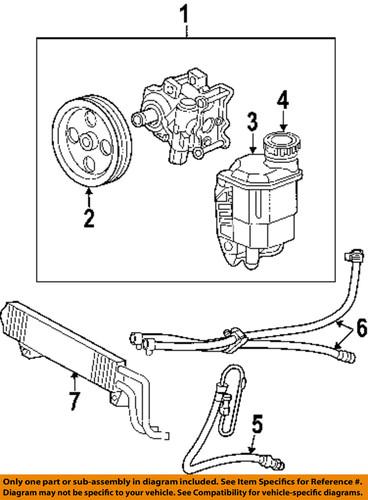 Dodge oem 68164557aa power steering pressure hose/steering pressure hose