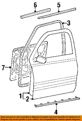 Dodge oem 55277217aa front door-lower seal