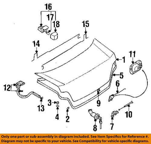 Subaru oem 57531fe000 trunk lid-striker