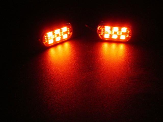 Red 5050 smd led pods one pair 6 leds on each pod fits cars trucks motorcycles