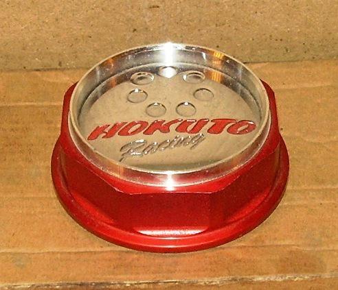 Hokuto racing custom wheel hex nut red / wheel cap (1)