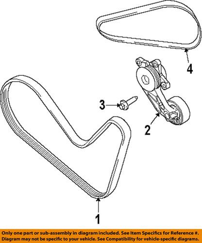 Ford oem 9l8z-8620-a v-belt/fan belt/accessory drive belt