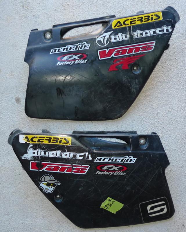 96 kawasaki kx 250 125 plastics side frame covers black 94 95 96