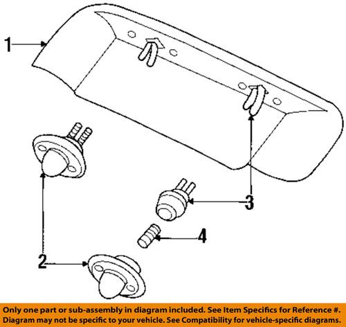 Ford oem xr3z13550aa license lamps-rear-license lamp