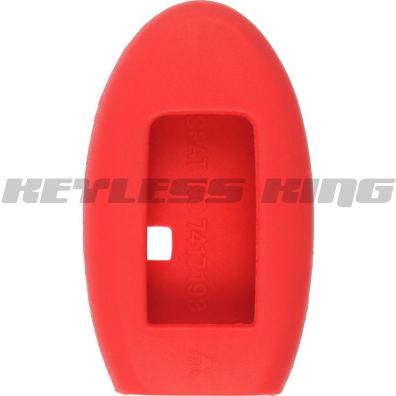 New red keyless remote smart key fob clicker case skin jacket cover protector