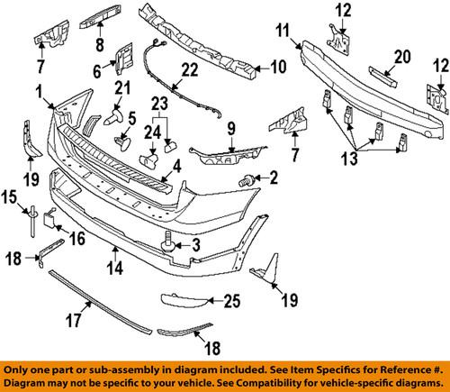 Hyundai oem 866173j000 rear bumper-lower bracket