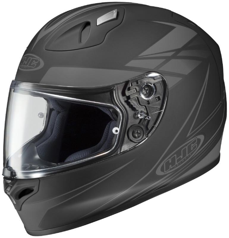 Hjc fg-17 force grey matte black large l lg lrg motorcycle helmet